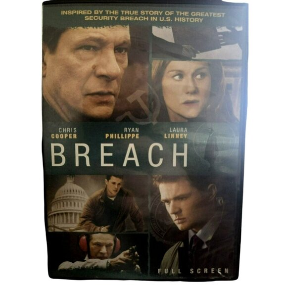 Breach DVD Full Screen Chris Cooper Ryan Phillippe Laura Linney Drama Thriller - Picture 1 of 2